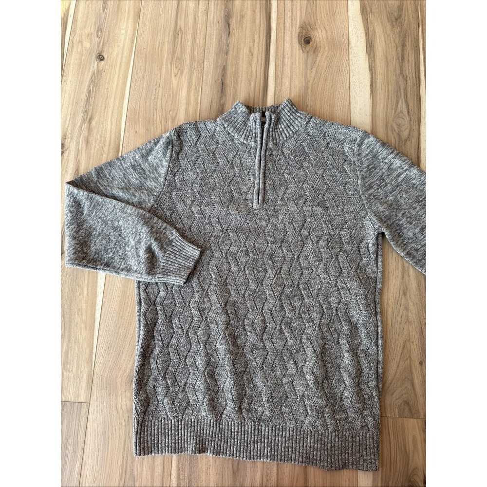 Method Men's Long Sleeve Quarter Zip Knit Sweater‎ XxL Gray j367